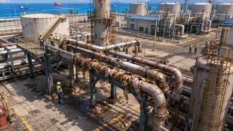 El aislamiento cuelga a tiras y debajo está todo oxidado